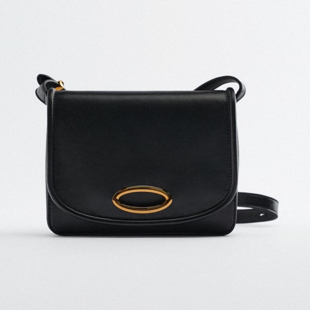 NWT Zara Leather Crossbody Bag